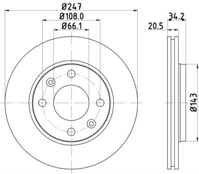 HELLA PAGID 8DD 355 101-801 Číslo výrobce: 52512PRO. EAN: 4082300366464.