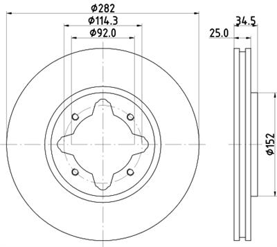 HELLA PAGID 8DD 355 104-971 Číslo výrobce: 51121. EAN: 4082300369632.