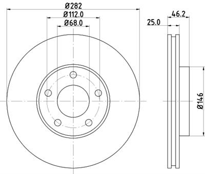 HELLA PAGID 8DD 355 105-551 Číslo výrobce: 53962PRO. EAN: 4082300370218.