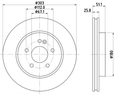 HELLA PAGID 8DD 355 129-751 Číslo výrobce: 52167PRO_HC. EAN: 4082300661545.