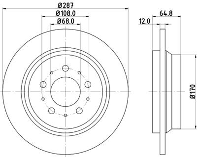 HELLA PAGID 8DD 355 107-091 Číslo výrobce: 50284PRO. EAN: 4082300371758.