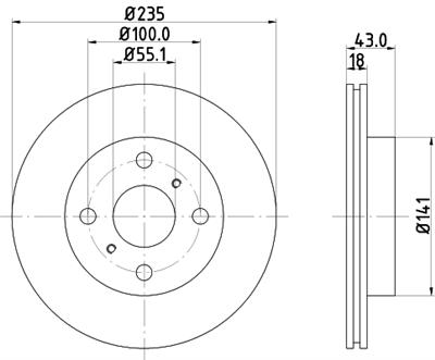 HELLA PAGID 8DD 355 107-281 Číslo výrobce: 50301PRO. EAN: 4082300371949.
