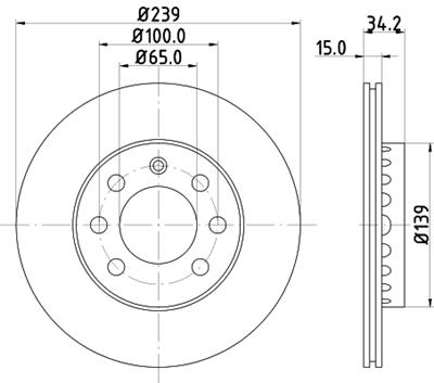 HELLA PAGID 8DD 355 107-581 Číslo výrobce: 50313PRO. EAN: 4082300372243.