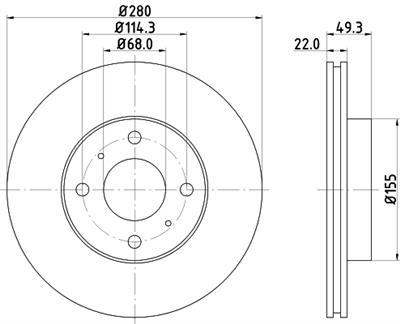 HELLA PAGID 8DD 355 107-991 Číslo výrobce: 50342. EAN: 4082300372656.