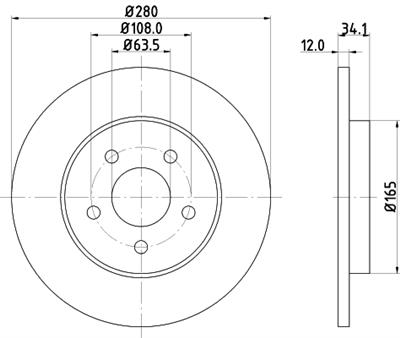 HELLA PAGID 8DD 355 108-061 Číslo výrobce: 50346PRO. EAN: 4082300372724.