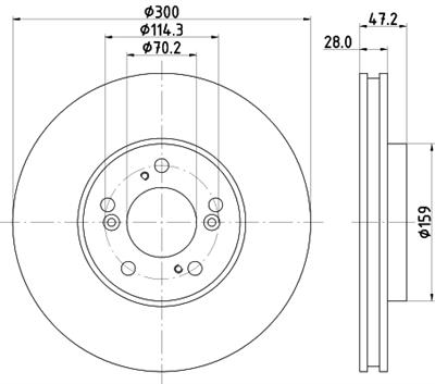 HELLA PAGID 8DD 355 108-141 Číslo výrobce: 50351. EAN: 4082300372809.