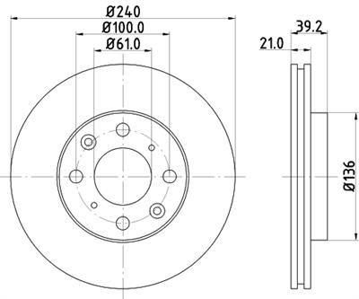 HELLA PAGID 8DD 355 108-151 Číslo výrobce: 50352. EAN: 4082300372816.