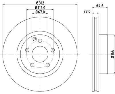 HELLA PAGID 8DD 355 127-771 Číslo výrobce: 54153PRO_HC. EAN: 4082300659566.