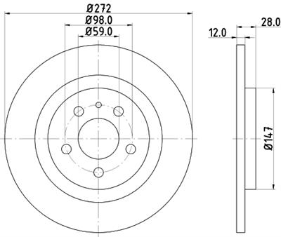HELLA PAGID 8DD 355 109-151 Číslo výrobce: 54182PRO. EAN: 4082300373813.