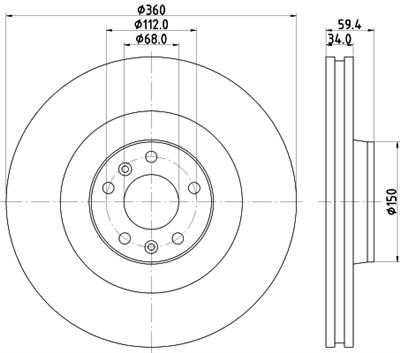 HELLA PAGID 8DD 355 128-091 Číslo výrobce: 54222PRO_HC. EAN: 4082300659887.