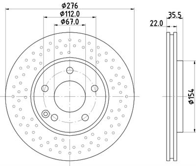 HELLA PAGID 8DD 355 110-211 Číslo výrobce: 54244PRO. EAN: 4082300374872.