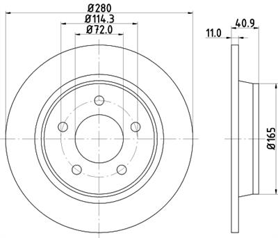 HELLA PAGID 8DD 355 110-911 Číslo výrobce: 54306. EAN: 4082300375572.