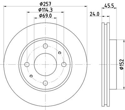 HELLA PAGID 8DD 355 110-931 Číslo výrobce: 54308. EAN: 4082300375596.