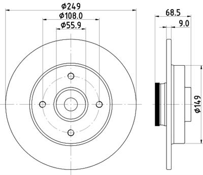HELLA PAGID 8DD 355 123-291 Číslo výrobce: 54333PRO. EAN: 4082300603002.