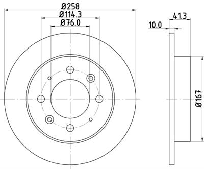 HELLA PAGID 8DD 355 111-451 Číslo výrobce: 54343. EAN: 4082300376111.