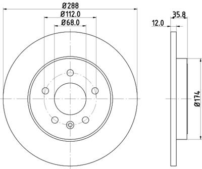 HELLA PAGID 8DD 355 111-811 Číslo výrobce: 54370PRO. EAN: 4082300376470.