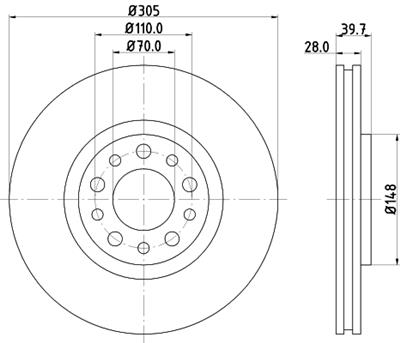 HELLA PAGID 8DD 355 112-511 Číslo výrobce: 54450PRO. EAN: 4082300377170.