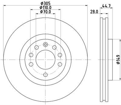 HELLA PAGID 8DD 355 113-541 Číslo výrobce: 54554. EAN: 4082300378207.