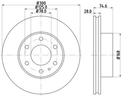 HELLA PAGID 8DD 355 117-471 Číslo výrobce: 54559. EAN: 4082300382136.