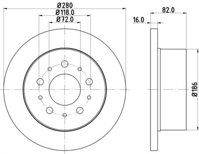 HELLA PAGID 8DD 355 113-711 Číslo výrobce: 54574. EAN: 4082300378375.