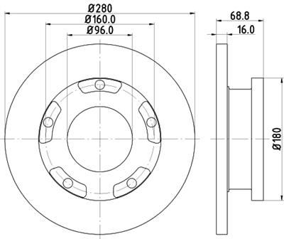 HELLA PAGID 8DD 355 113-811 Číslo výrobce: 54591. EAN: 4082300378474.