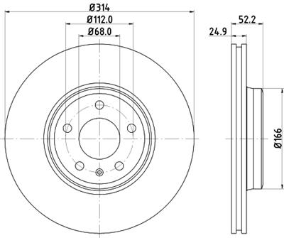 HELLA PAGID 8DD 355 128-711 Číslo výrobce: 54599PRO_HC. EAN: 4082300660500.