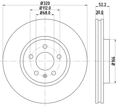 HELLA PAGID 8DD 355 128-721 Číslo výrobce: 54600PRO_HC. EAN: 4082300660517.