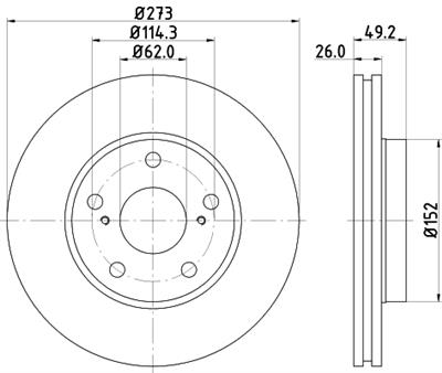 HELLA PAGID 8DD 355 118-951 Číslo výrobce: 54637PRO. EAN: 4082300494211.