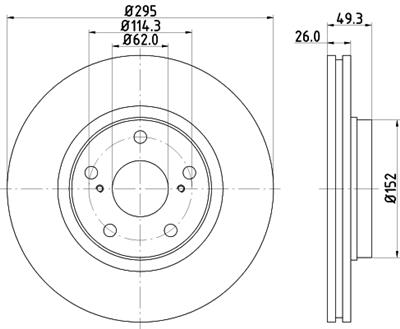 HELLA PAGID 8DD 355 114-281 Číslo výrobce: 54639. EAN: 4082300378948.