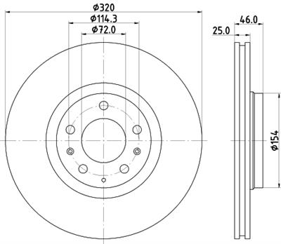 HELLA PAGID 8DD 355 114-491 Číslo výrobce: 54663. EAN: 4082300379150.