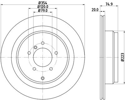 HELLA PAGID 8DD 355 115-291 Číslo výrobce: 54755PRO. EAN: 4082300379952.