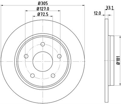 HELLA PAGID 8DD 355 115-801 Číslo výrobce: 54810PRO. EAN: 4082300380460.