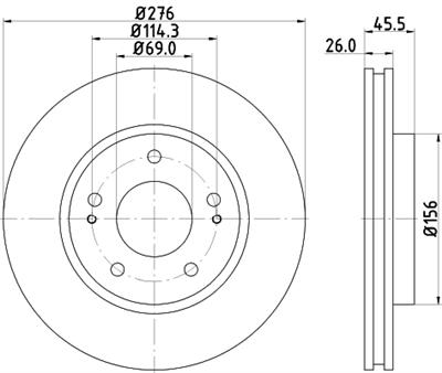HELLA PAGID 8DD 355 116-311 Číslo výrobce: 54982PRO. EAN: 4082300380972.