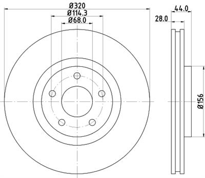HELLA PAGID 8DD 355 116-761 Číslo výrobce: 55220. EAN: 4082300381429.