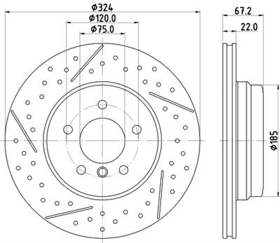 HELLA PAGID 8DD 355 123-031 Číslo výrobce: 55312PRO. EAN: 4082300602746.