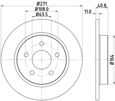 HELLA PAGID 8DD 355 118-221 Číslo výrobce: 55390PRO. EAN: 4082300475890.