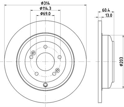 HELLA PAGID 8DD 355 122-471 Číslo výrobce: 55729PRO. EAN: 4082300602180.