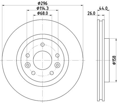 HELLA PAGID 8DD 355 122-791 Číslo výrobce: 55742PRO. EAN: 4082300602500.