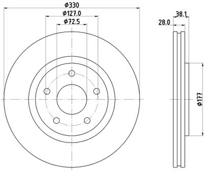 HELLA PAGID 8DD 355 123-151 Číslo výrobce: 55789PRO. EAN: 4082300602869.