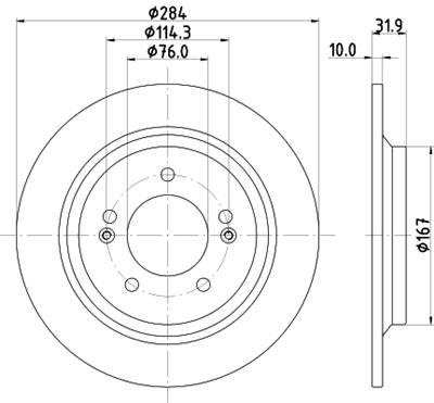 HELLA PAGID 8DD 355 126-651 Číslo výrobce: 55931PRO. EAN: 4082300642216.