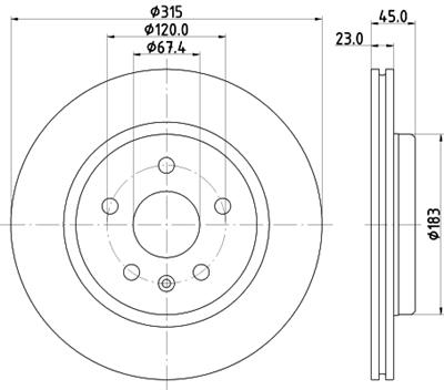 HELLA PAGID 8DD 355 132-751 Číslo výrobce: 56158PRO. EAN: 4082300736571.