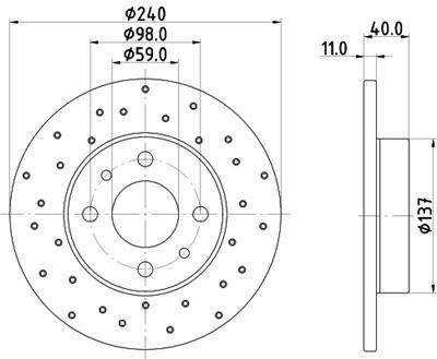 HELLA PAGID 8DD 355 134-891 Číslo výrobce: 56160PRO. EAN: 4082300738711.