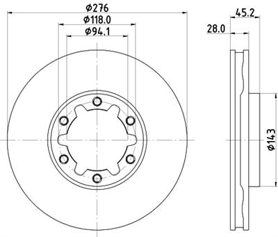 HELLA PAGID 8DD 355 134-931 Číslo výrobce: 56386PRO. EAN: 4082300738759.