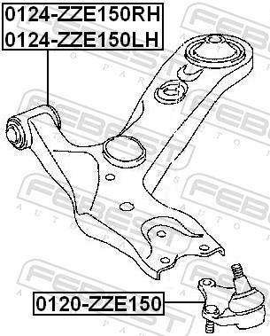 FEBEST 0124-ZZE150LH EAN: 4056111066912.