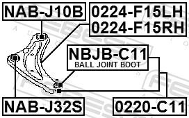 FEBEST 0224-F15RH EAN: 4056111076911.