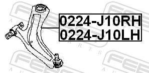 FEBEST 0224-J10LH EAN: 4056111040387.