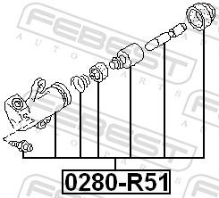 FEBEST 0280-R51 EAN: 4056111074627.