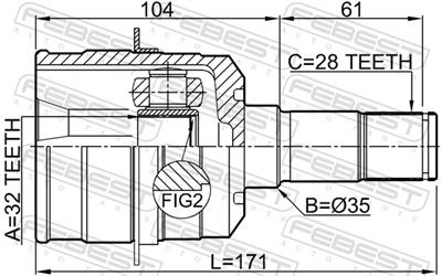 FEBEST 0511-CWATLH EAN: 4056111107967.