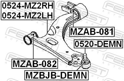 FEBEST 0524-MZ2RH EAN: 4056111049472.