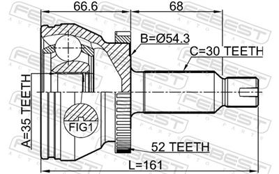 FEBEST 1210-DMA52 EAN: 4056111124537.